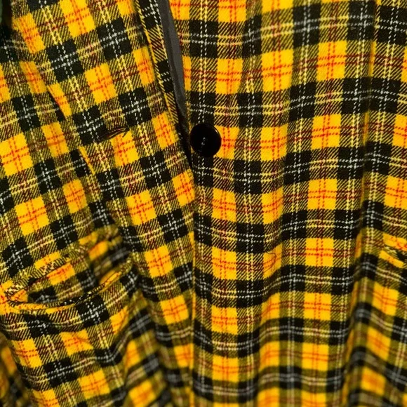 Yellow Plaid Women's Jacket by Maggie Barnes Clueless - Picture 3 of 8